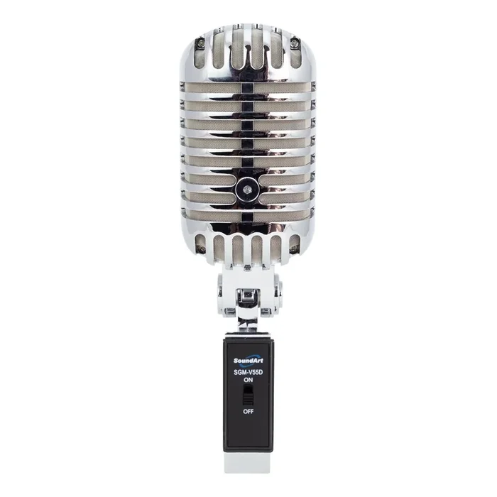 SoundArt ‘Vintage’ Dynamic Microphone with Deluxe Carry Case (Chrome)