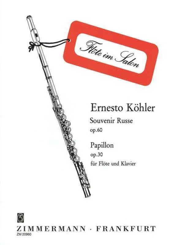 Souvenir Russian Op 60 and Papillon Op 30 Flute/Piano (Softcover Book)