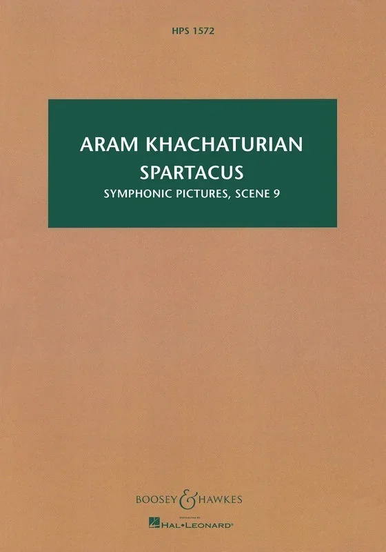 Spartacus Symphonic Pictures Scene 9 Study Score Book