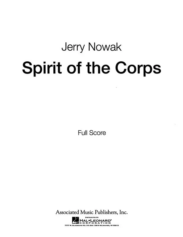 Spirit Of Corps F/Sc Book