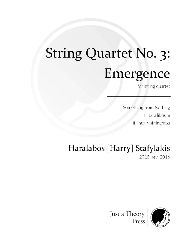Stafylakis: String Quartet No. 3 ( “Emergence “)