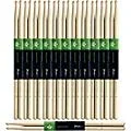 Stagg 12-Pair American Hickory Drum Sticks Wood Tip 2B