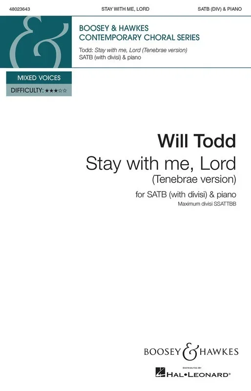 Stay With Me Lord SATB Divisi (Octavo)
