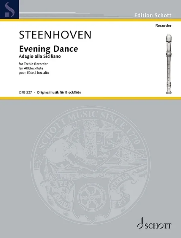 Steenhoven – Evening Dance Treble Recorder Solo