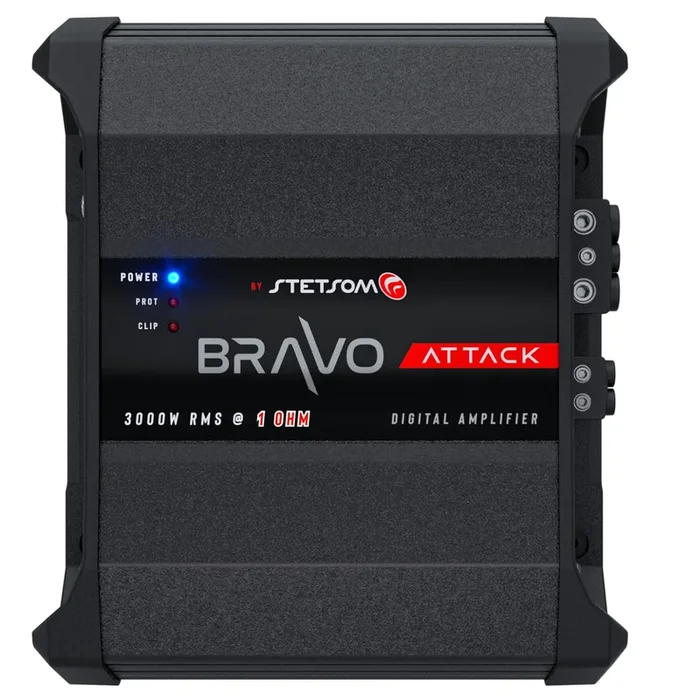Stetsom Bravo Attack 3000 1 Ohm Mono Car Amplifier