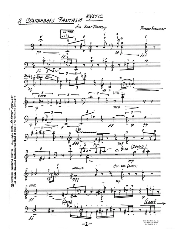 Stewart: MYSTIC – A Contrabass Fantasia