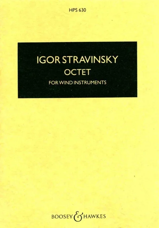 Stravinsky – Octet For Winds Study Score Book