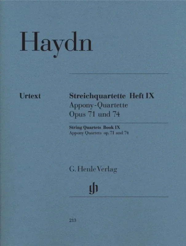 String Quartets Book 9 Op 71 Op 74 (Set Of Parts) Book