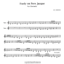 Study on Fere Jacque – Clarinet Duet