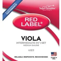 Super-Sensitive Red Label 14″ Intermediate Viola String Set
