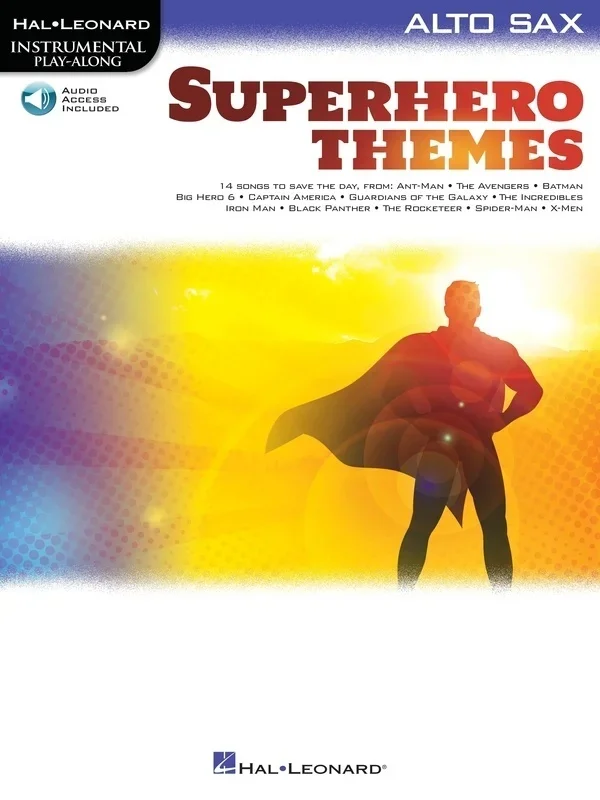 Superhero Themes Instrumental Playalong Alto Sax Book/Online Audio