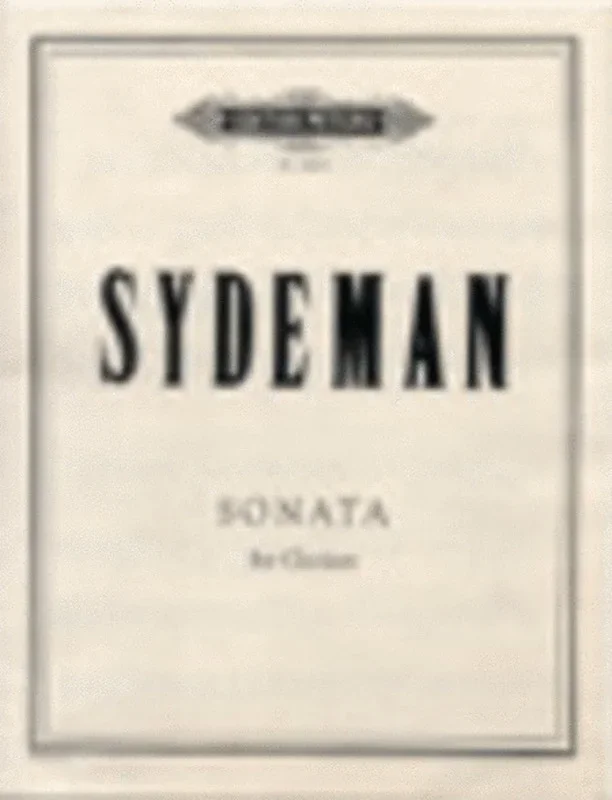 Sydeman – Clarinet Sonata For Solo Clarinet (Softcover Book)