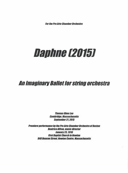 T.O. Lee: Daphne