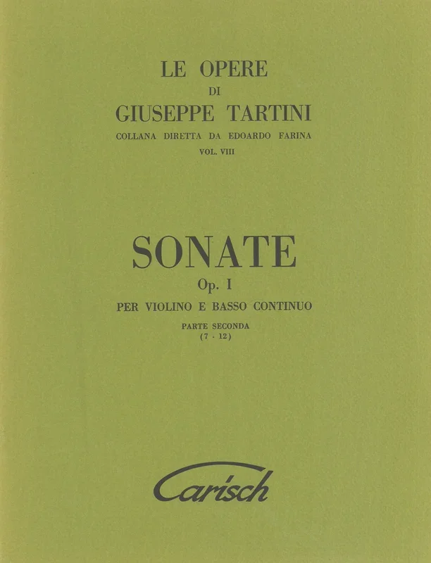 Tartini: 12 Sonatas, Op. 1 – Volume 2 (Nos. 7-12)