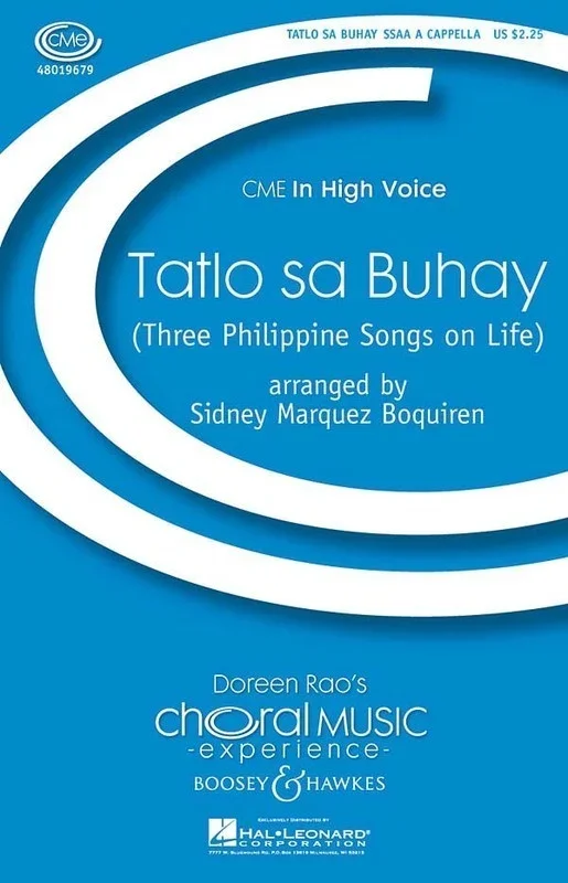 Tatlo SA Buhay SSAa A Cappella Book
