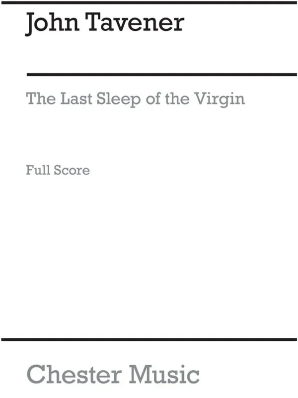 Tavener Last Sleep Virgin Score(Arc)