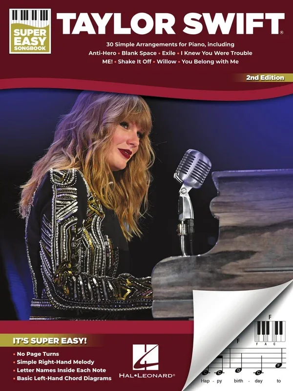 Taylor Swift – Super Easy Songbook for Piano, 2nd Edition