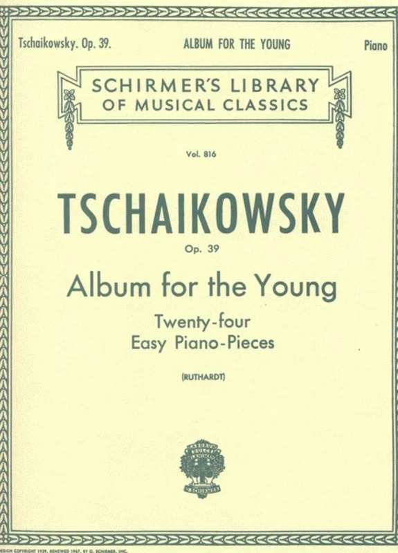 Tchaikovsky Al.Young Op 39 Lib.816 Piano