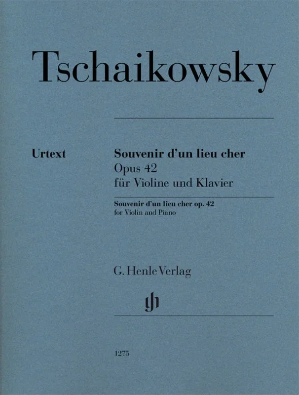 Tchaikovsky: Souvenir D’un Lien Cher Op 42 Violin & Piano
