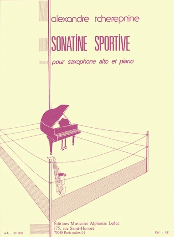 Tcherepnin – Sonatine Sportive Alto Sax/Piano (Softcover Book)
