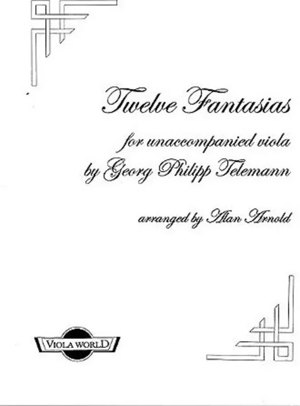 Telemann – 12 Fantasias For Viola Solo (Softcover Book)