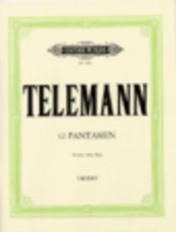 Telemann – 12 Fantasias Violin Solo Ed Fechner Urtext (Softcover Book)