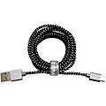 Tera Grand USB 2.0 C to A Braided Cable, 6′ Black/White Standard