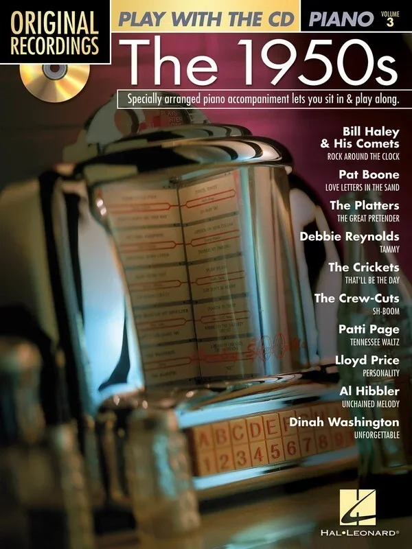 The 1950s Original Recording Book/CD Piano V3 (Softcover Book/CD)