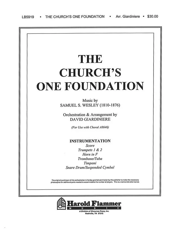 The Churchs One Foundation Orch Parts For Brass Book