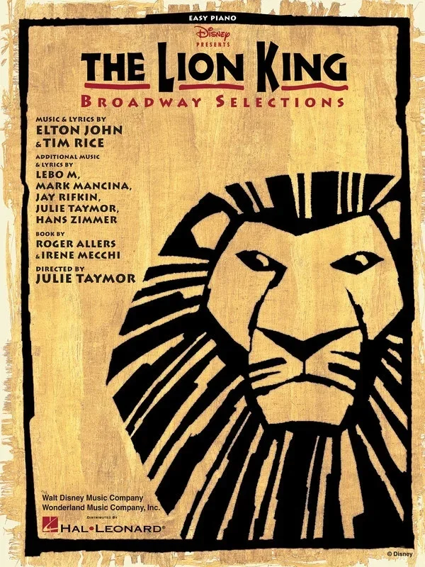The Lion King Broadway Selections Easy Piano (Softcover Book)