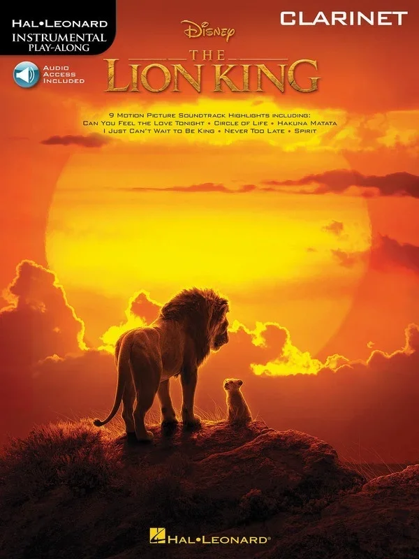 The Lion King For Clarinet Book/Online Audio