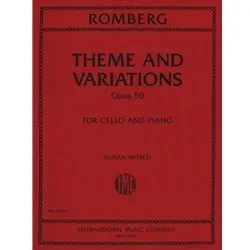 Theme and Variations, Op. 50 – Cello and Piano