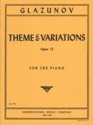 Theme and Variations, Op. 72 – Piano