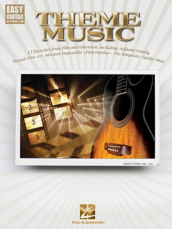 Theme Music Easy Guitar Notation and TAB (Softcover Book)