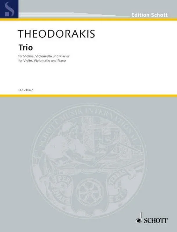 Theodorakis – Trio Violin/Cello/Piano (Music Score/Parts) Book