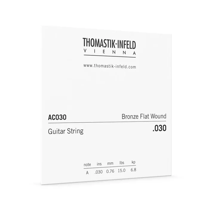 Thomastik AC030 Plectrum .30 Acoustic Guitar String – Flat Wound Bronze