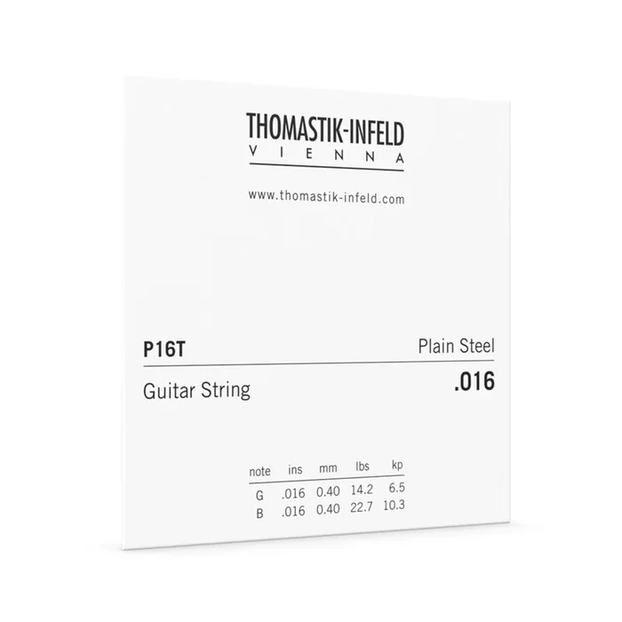 Thomastik P16 Plain Single String, Tin Plated, Gauge 0.016 for Acoustic Guitar