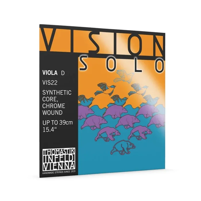 Thomastik Vision Solo Viola D String – Medium Gauge, Synthetic Core, Chrome Wound