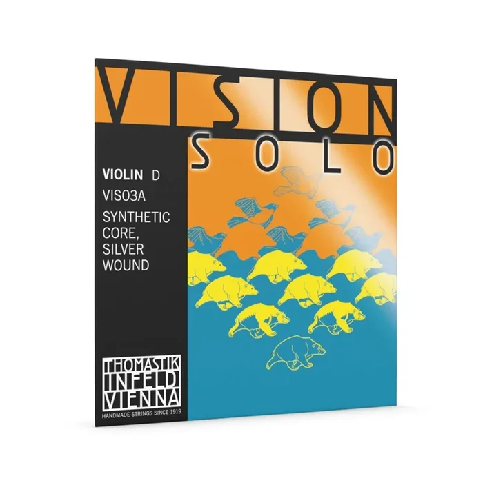 Thomastik Vision Solo Violin String D – Silver Wound, 4/4 Medium Gauge