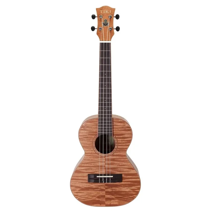 Tiki ‘2 Series’ Mahogany Flame Top Tenor Ukulele with Gig Bag (Natural Satin)
