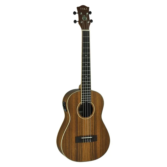 Tiki ‘3 Series’ Koa Wood Electric Baritone Ukulele with Gig Bag (Natural Satin)