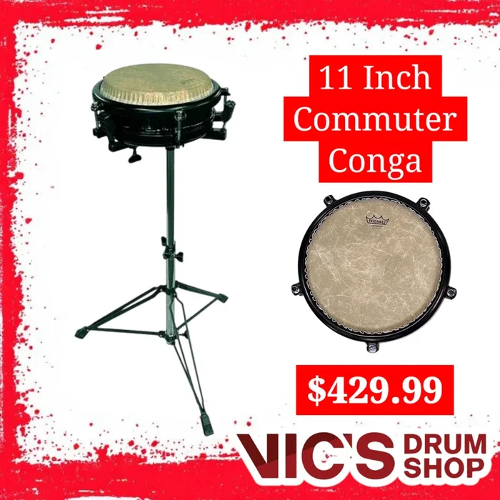 Toca 11 Inch Commuter Conga and Single Stand