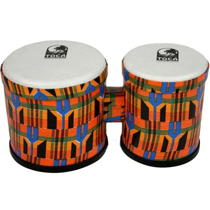 Toca Freestyle Bongos 5 & 6inch Synthetic Kente Cloth – TF2BK