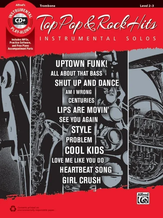 Top Pop & Rock Inst Solos Trombone Book/CD