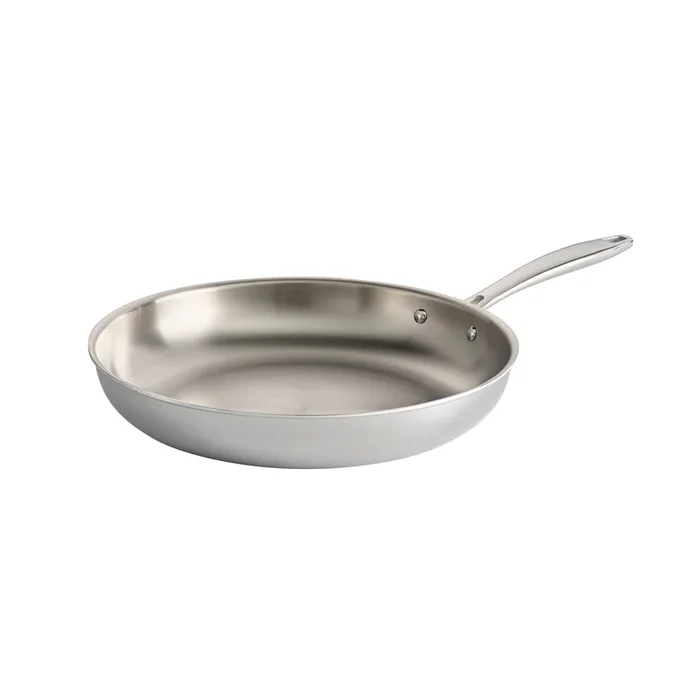 Tramontina Seattle Tri-Ply Clad Stainless Steel 12″ Large Frying Pan, Induction-Ready Skillet, Dishwasher-Safe, NSF-Certified, Made in Brazil