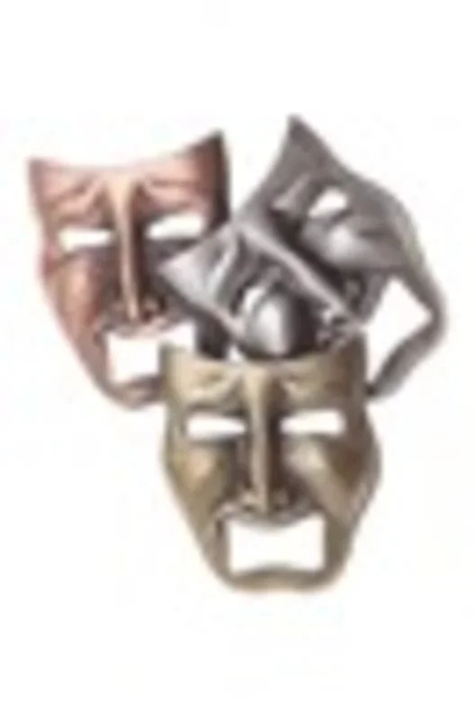 Tri Colour Music Pin 3 Small Tragedy Masks