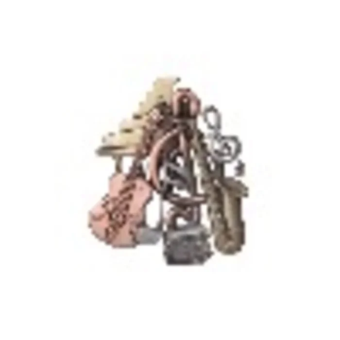 Tri Colour Music Pin Instruments Notes G Clef