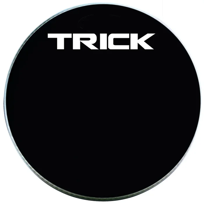 Trick Logo Bass Drum Decal Large White