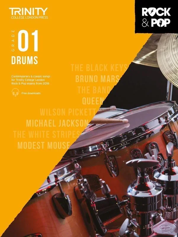 Trinity Rock and Pop Drums Gr 1 2018 (Softcover Book)