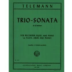 Trio Sonata in G minor – Recorder, Flute, and Piano (or Flute, Oboe, and Piano)